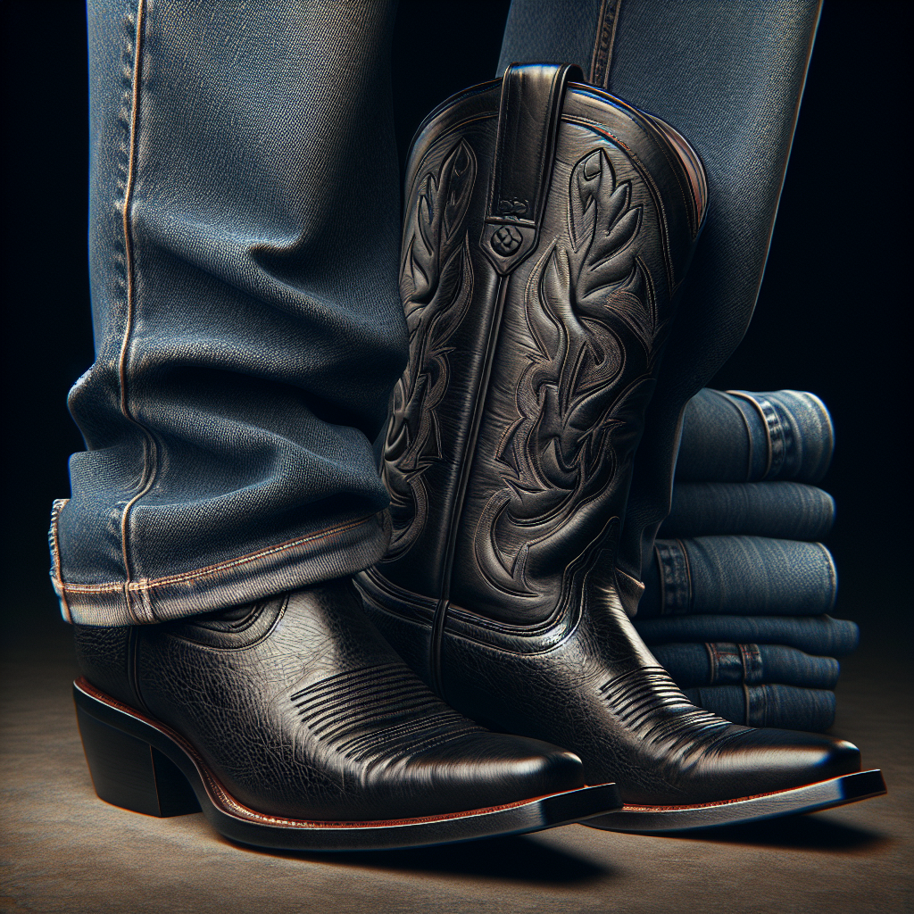 Black Cowboy Boots With Blue Jeans