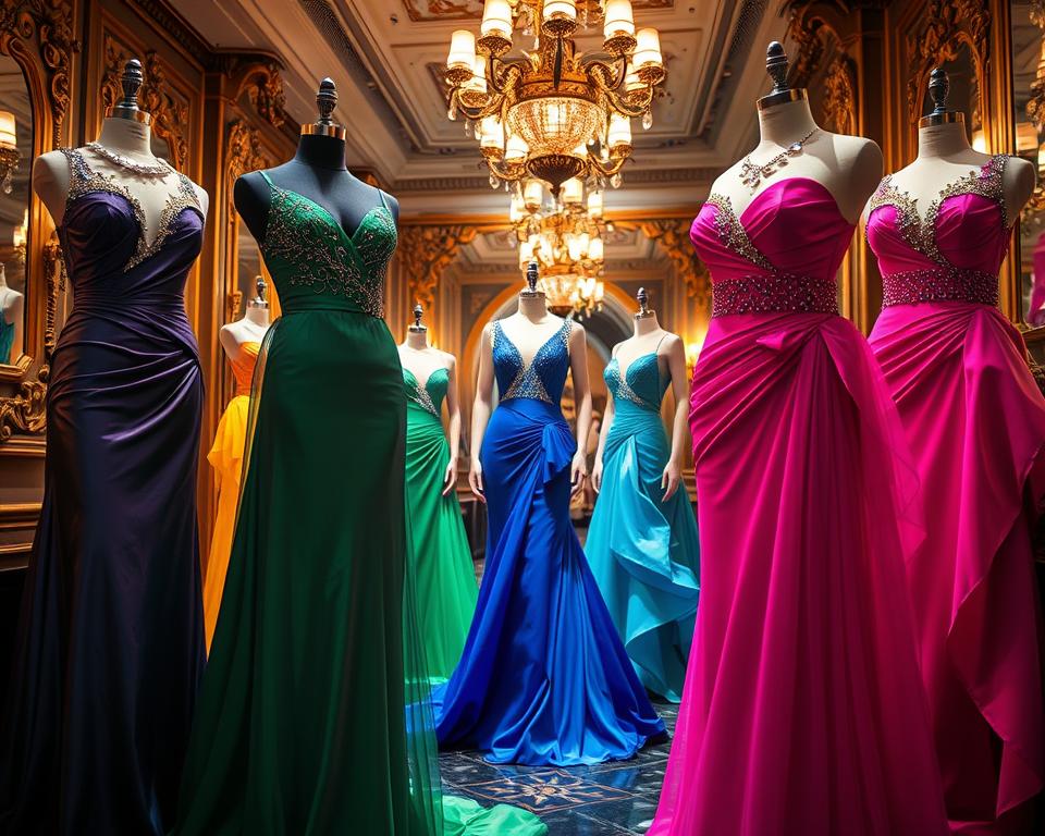 vibrant evening dresses